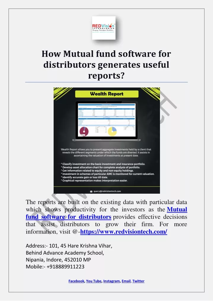 how mutual fund software for distributors