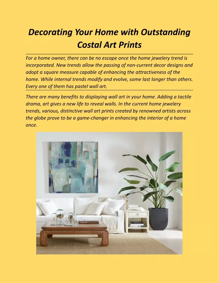 decorating your home with outstanding costal