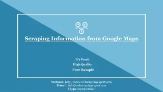 scraping information from google maps