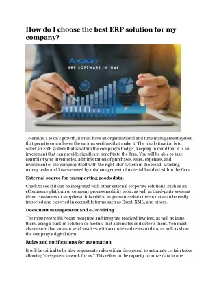 how do i choose the best erp solution