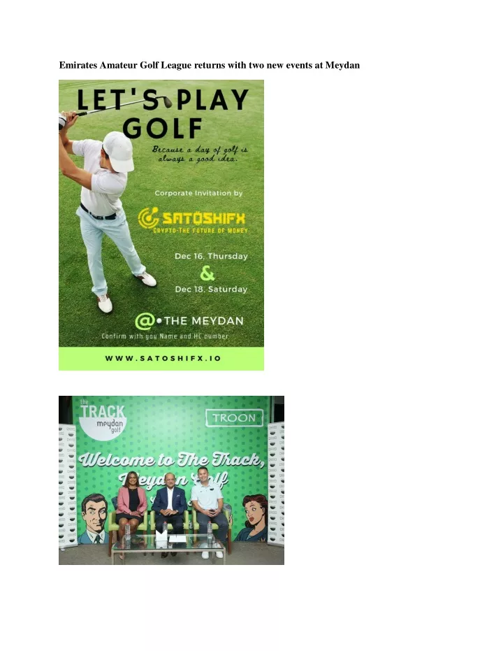 emirates amateur golf league returns with