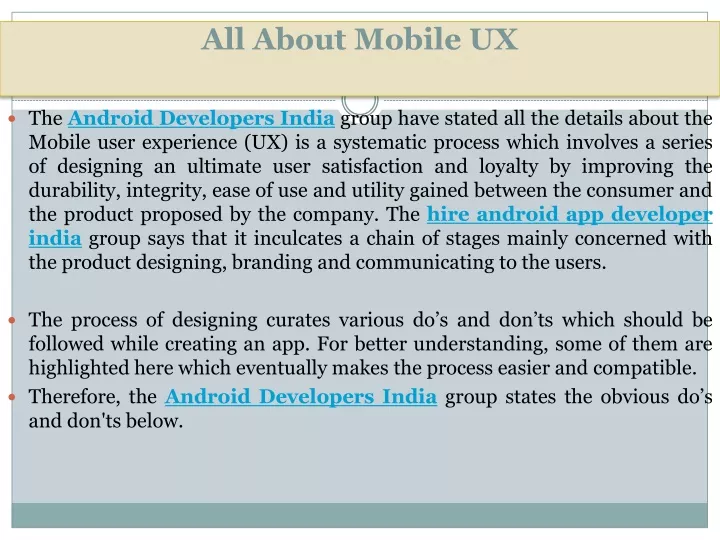 all about mobile ux