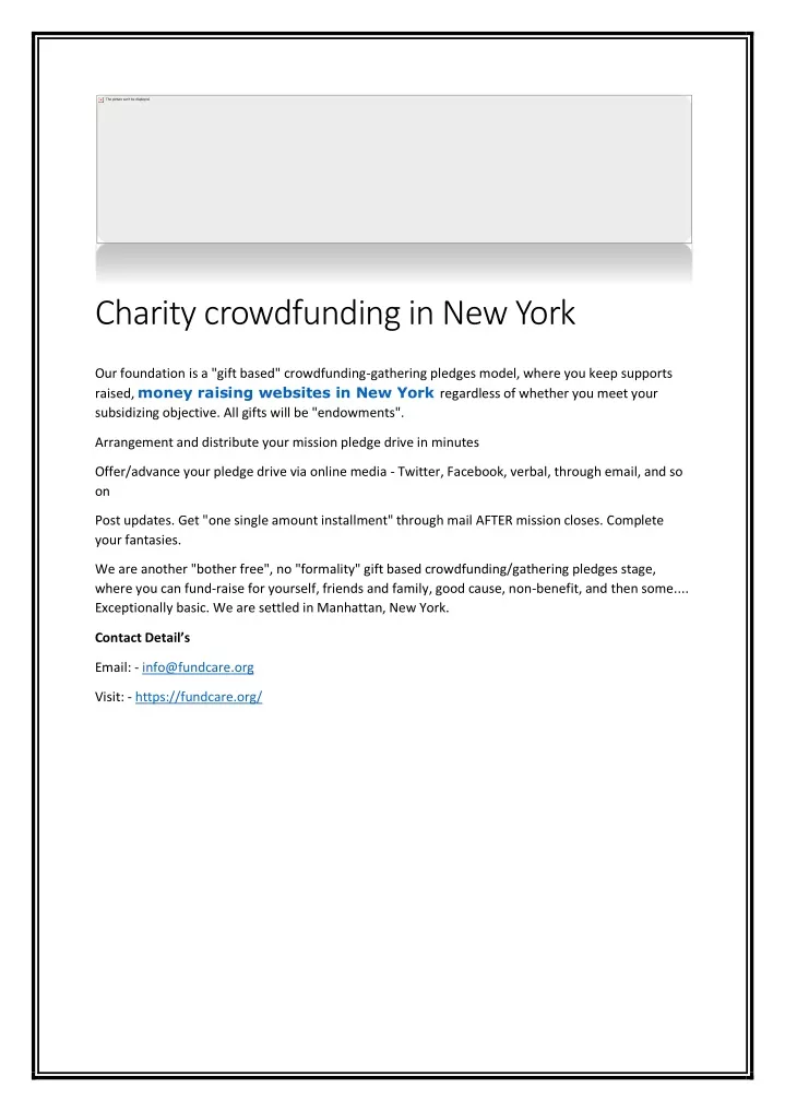 charity crowdfunding in new york