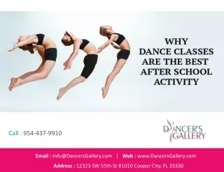Why dance classes are the best after school activity?