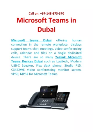 Microsoft Teams in Dubai