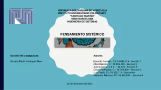 Presentacion de Pensamiento Sistémico