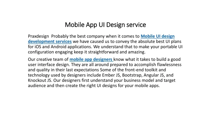 mobile app ui design service