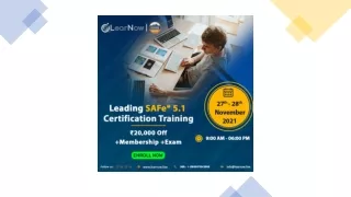 Safe Agilist Certification Cost in India - LearNow.live