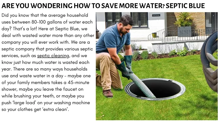 are you wondering how to save more water septic