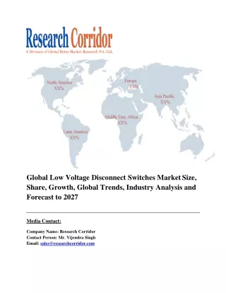 global low voltage disconnect switches market