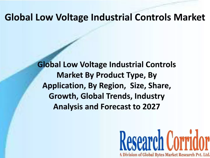 global low voltage industrial controls market