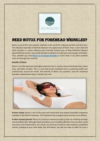 Need Botox for Forehead Wrinkles