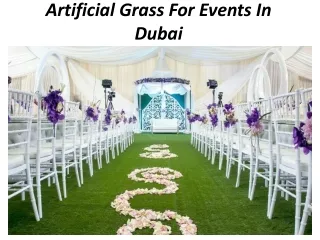 Artificial Grass For Events Dubai