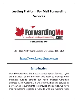 Leading Platform For Mail Forwarding Services (1)