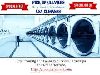 Pickup Cleaners' OWNER MANAGEMENT SPECIAL SALE