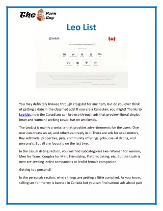 leo list