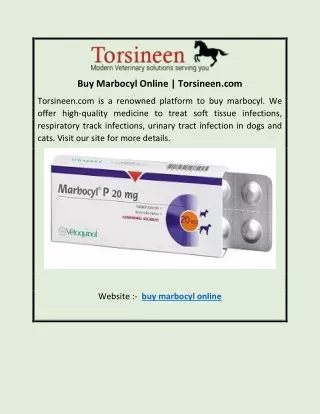 Buy Marbocyl Online | Torsineen.com