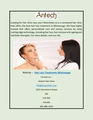 Hair Loss Treatments Mississauga | Antechhair.ca
