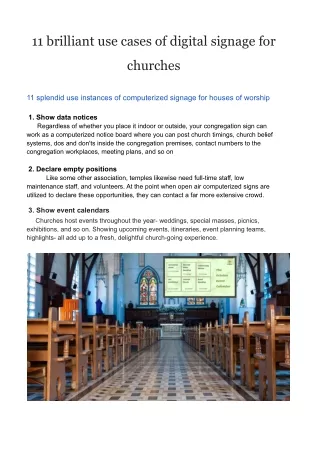 11 brilliant use cases of digital signage for