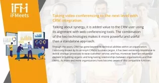 taking video conferencing to the next level with