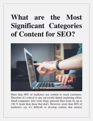 What are the Most Significant Categories of Content for SEO?