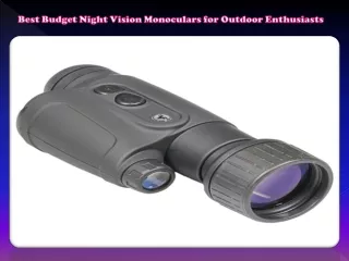 Best Budget Night Vision Monoculars for Outdoor Enthusiasts