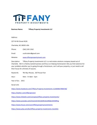 Tiffany Property Investments LLC