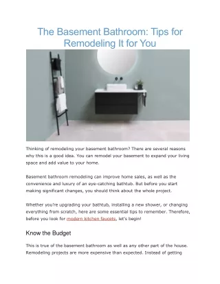 Modern kitchen faucets