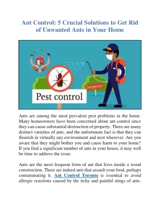 ant control 5 crucial solutions