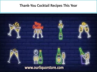 Thank-You Cocktail Recipes This Year
