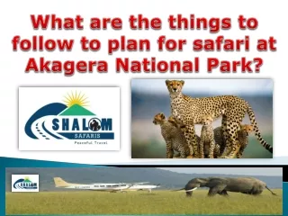 What are the things to follow to plan for safari at Akagera National Park
