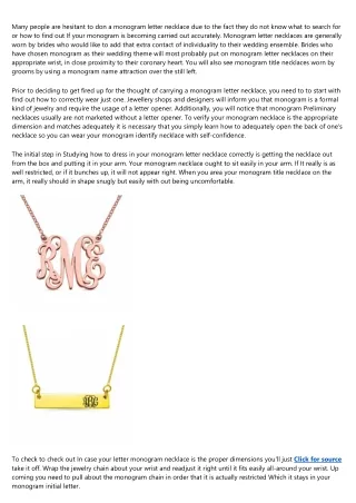 10 Fundamentals About monogram initial necklace You Didn't Learn in School