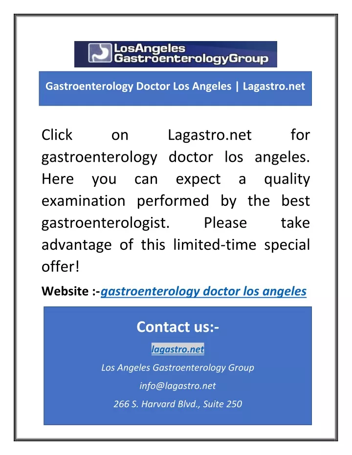 gastroenterology doctor los angeles lagastro net