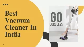 Best Vacuum Cleaner In India