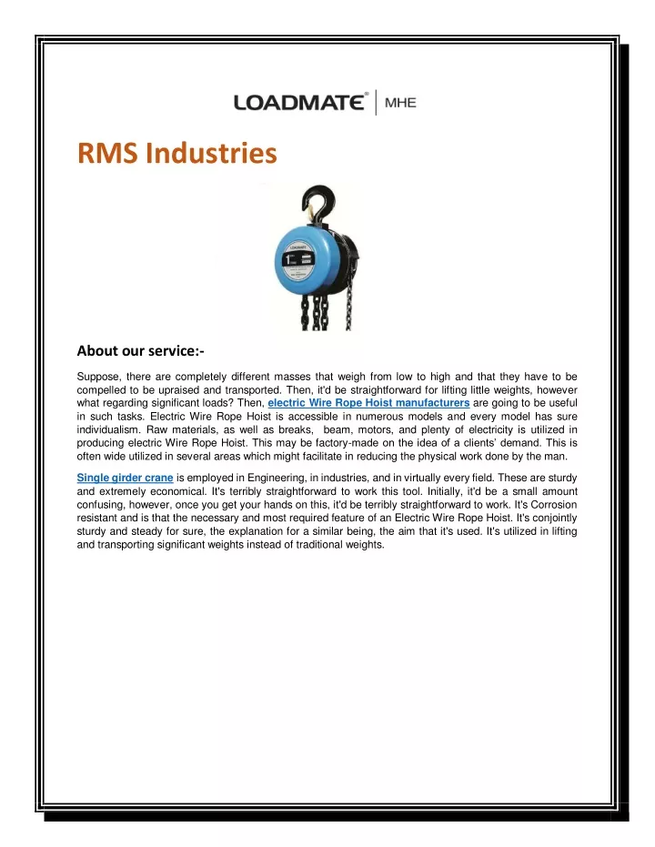 rms industries