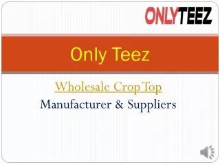 wholesale crop top manufacturer