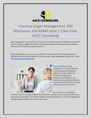 intensive anger management 420 marijuana and asam