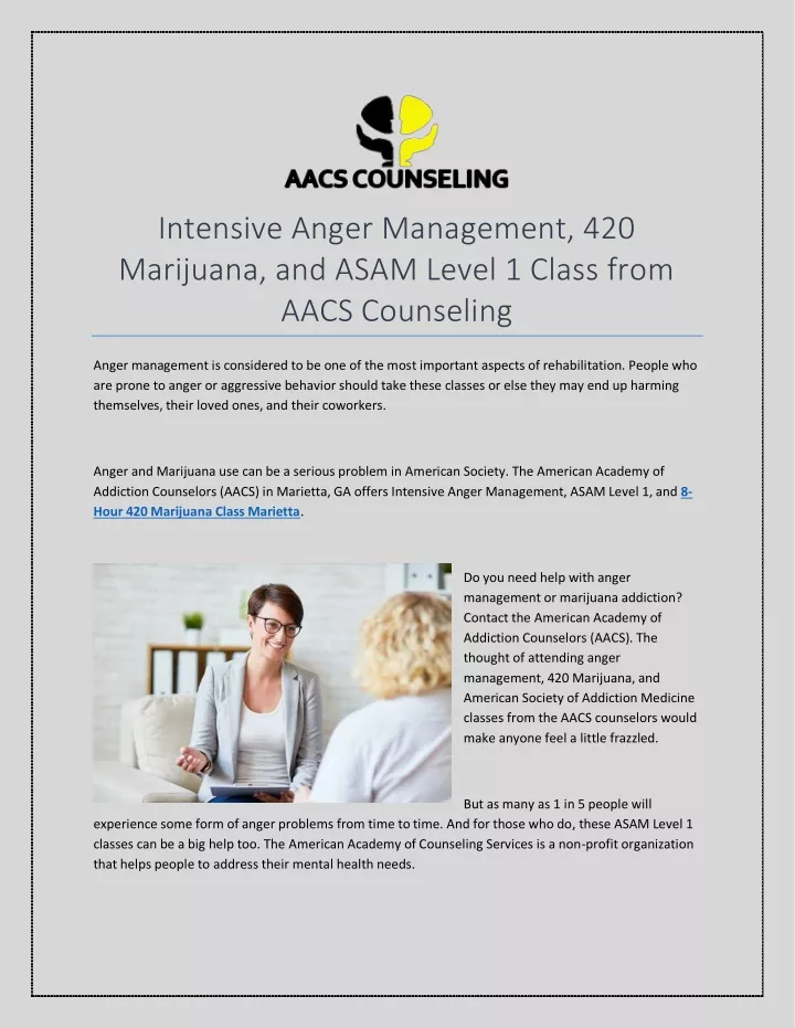 intensive anger management 420 marijuana and asam