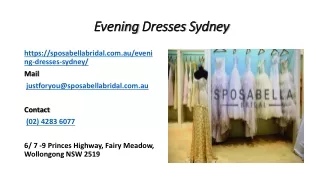 Take Care Of Your Wedding Dressed With Evening Dresses Sydney Services.