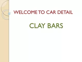 Clay Bars