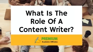What is the role of a content writer