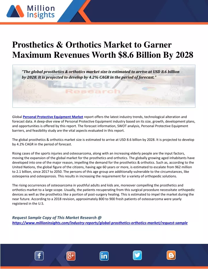 prosthetics orthotics market to garner maximum
