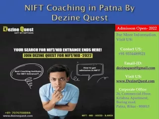 Top NIFT Coaching in Patna For NIFT And NID Entrance examination Preparation