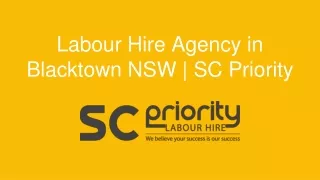 Labour Hire Agency in Blacktown NSW SC Priority