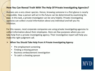 how you can reveal truth with the help of private