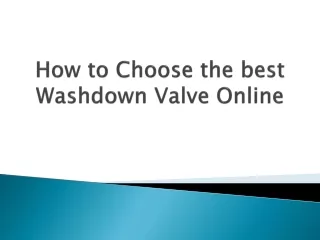 how to choose the best washdown valve online
