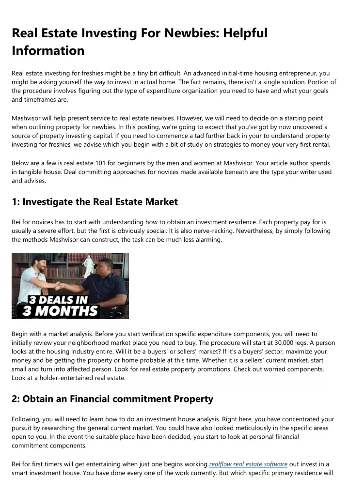 real estate investing for newbies helpful