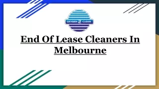 End Of Lease Cleaners In Melbourne
