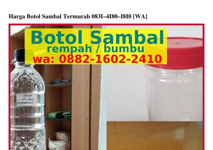 harga botol sambal termurah 083i 4i80 i8i0 wa