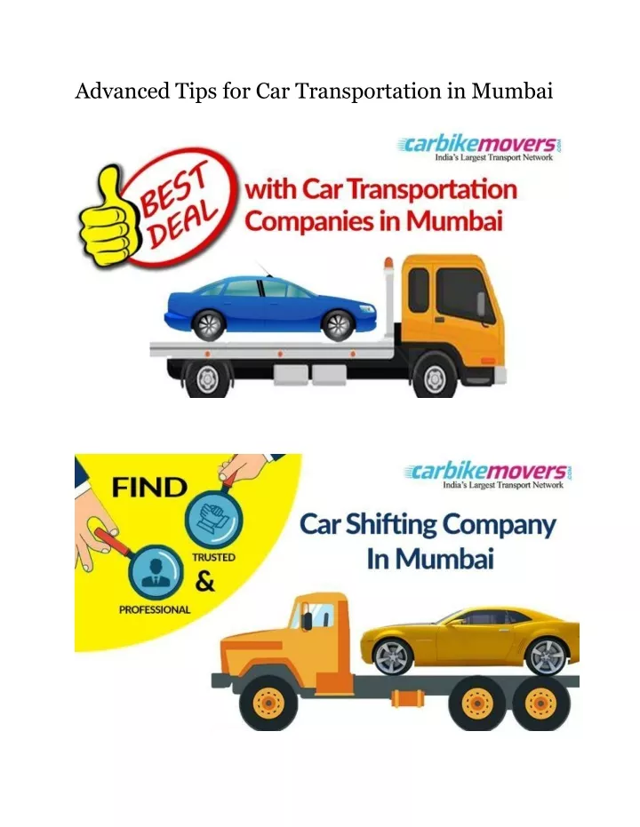 advanced tips for car transportation in mumbai